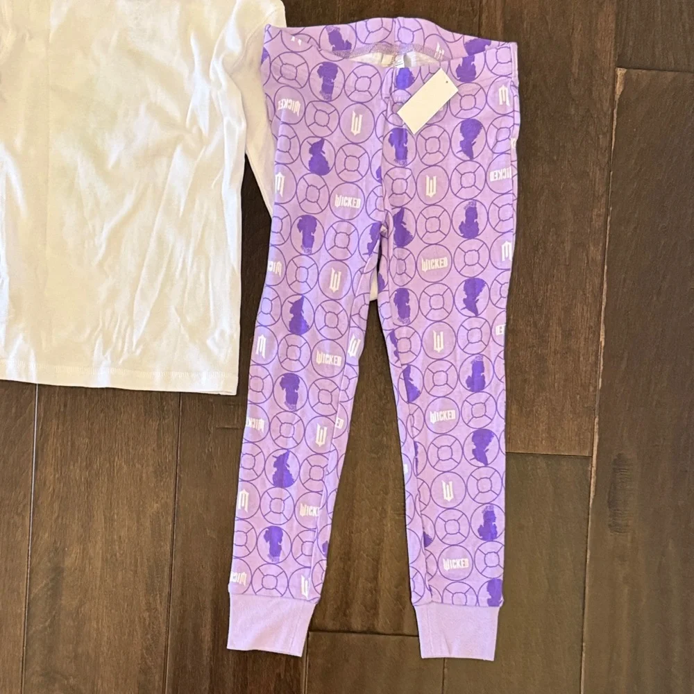 NWT Old Navy Girls' Wicked Two-Piece Pajama Set - White & Purple